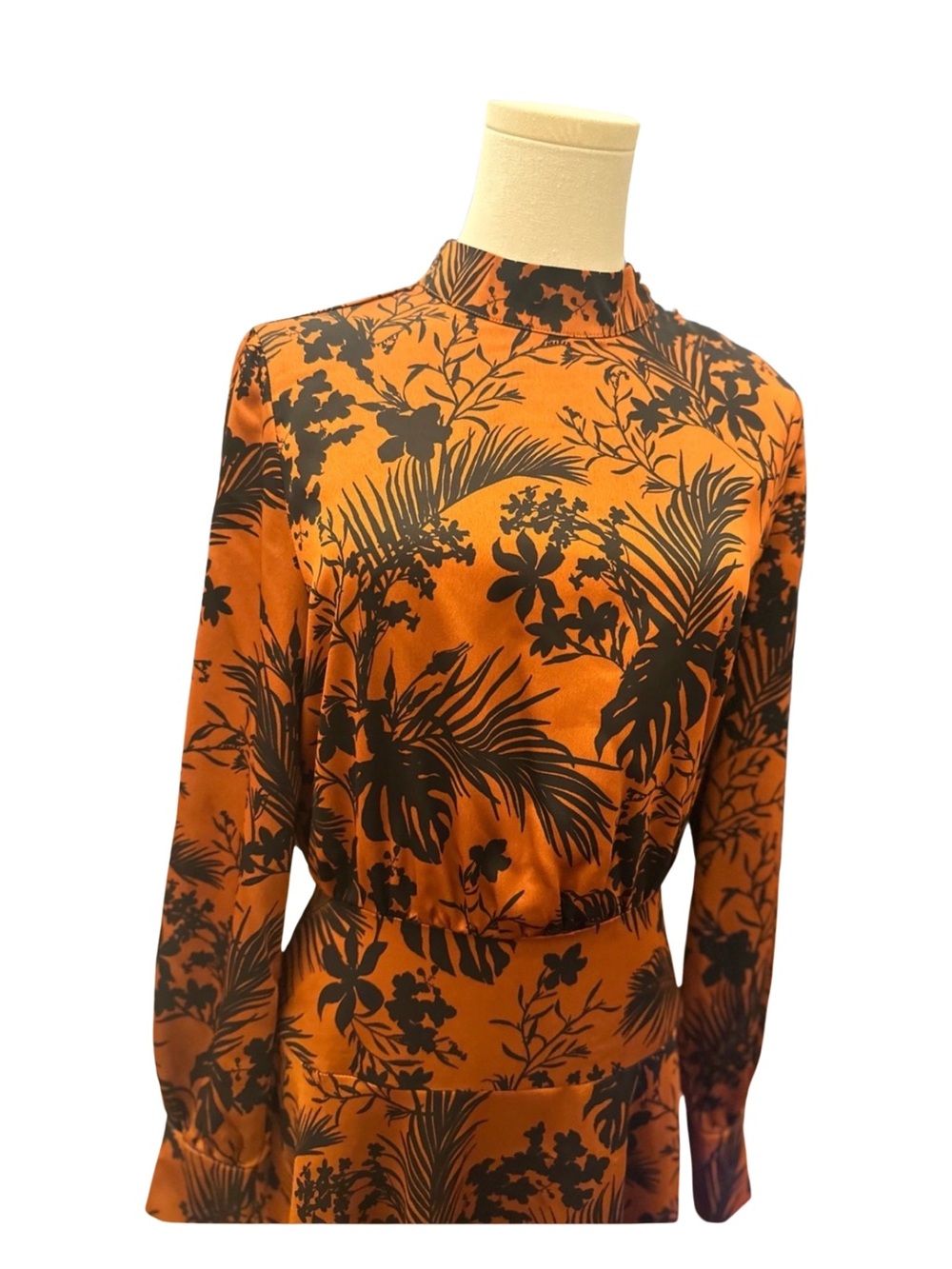Future Collective Bronze Black Asymmetrical Midi Dress S - Picture 4 of 12